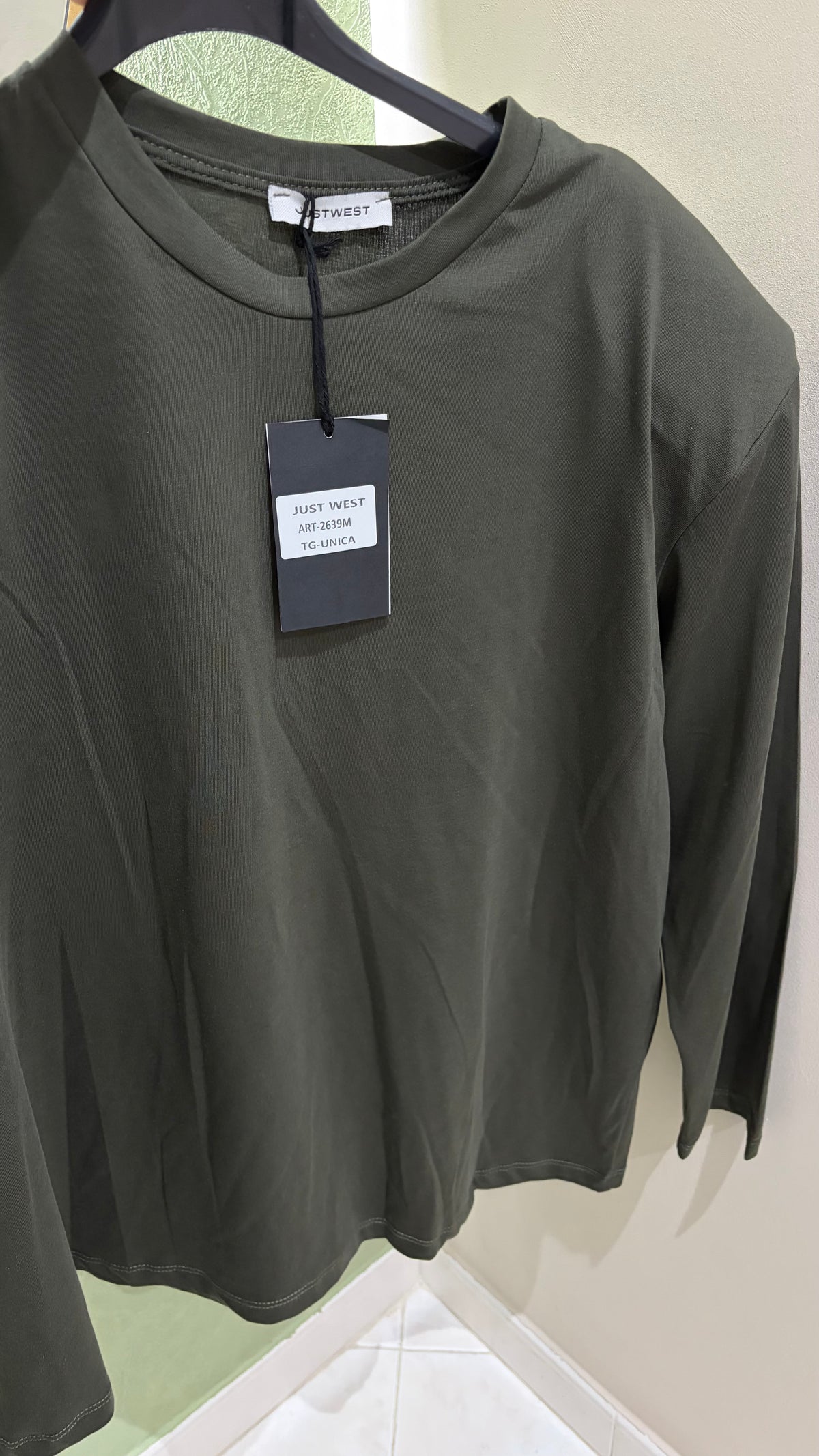 Maglia oversize in cotone con spalline imbottite - foto 4