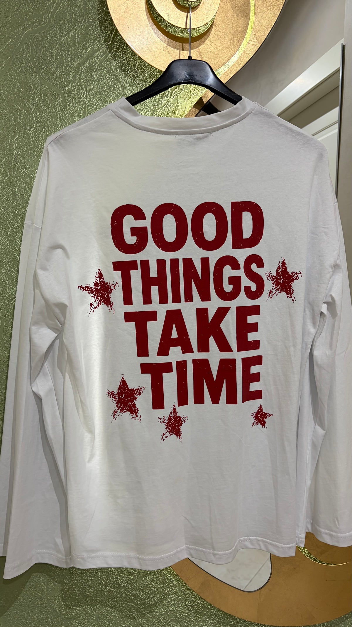 Maglia oversize maniche lunghe Good Things Take Time - foto 3