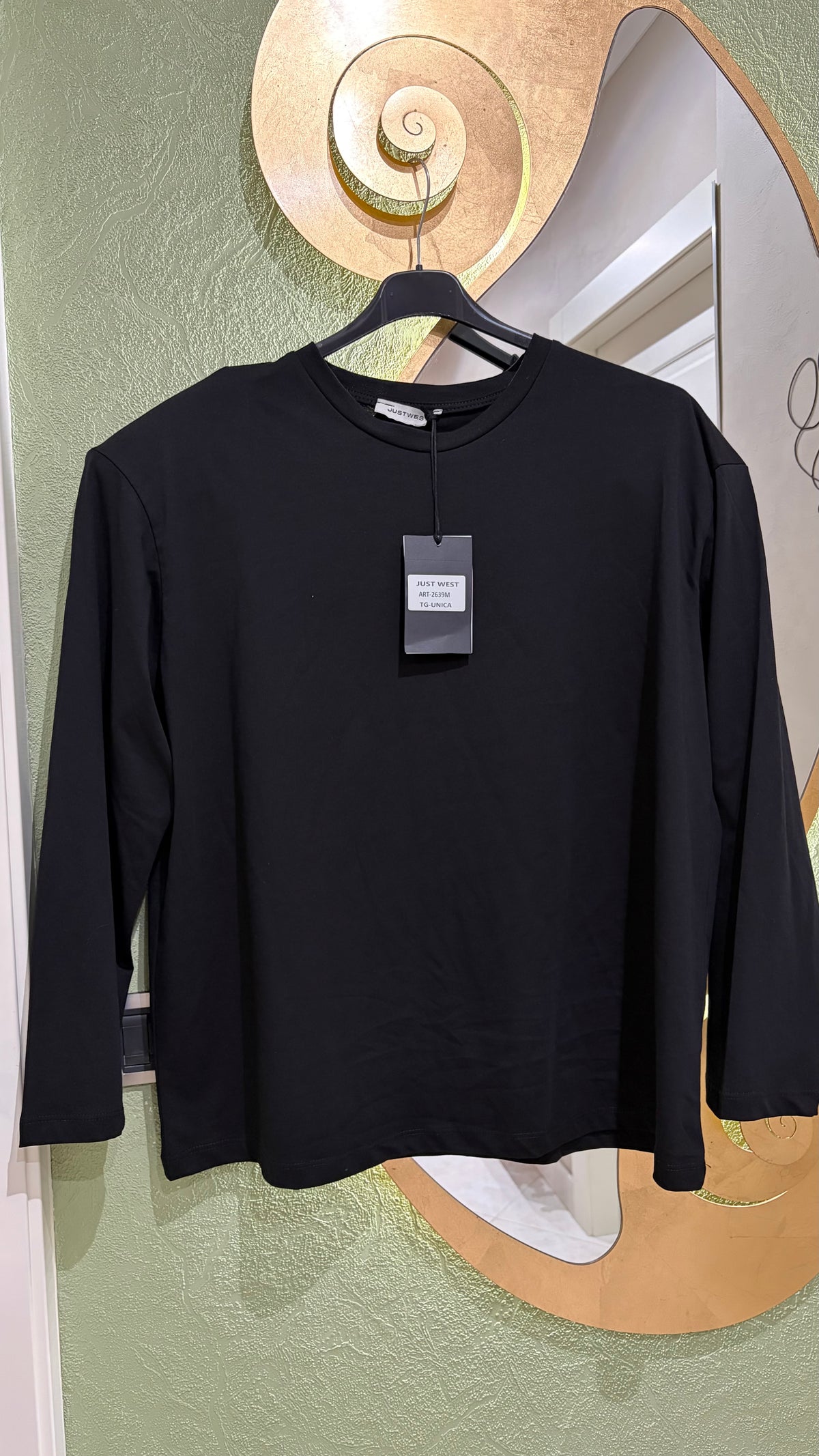 Maglia oversize in cotone con spalline imbottite - foto 3
