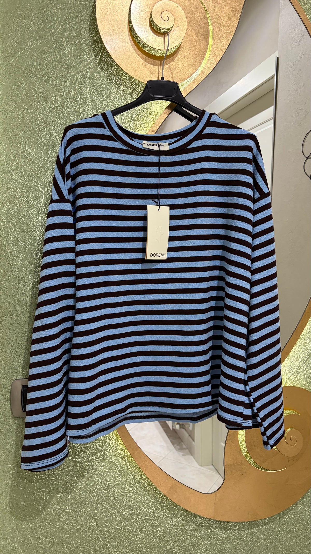 Maglia oversize a righe a manica lunga - foto 5