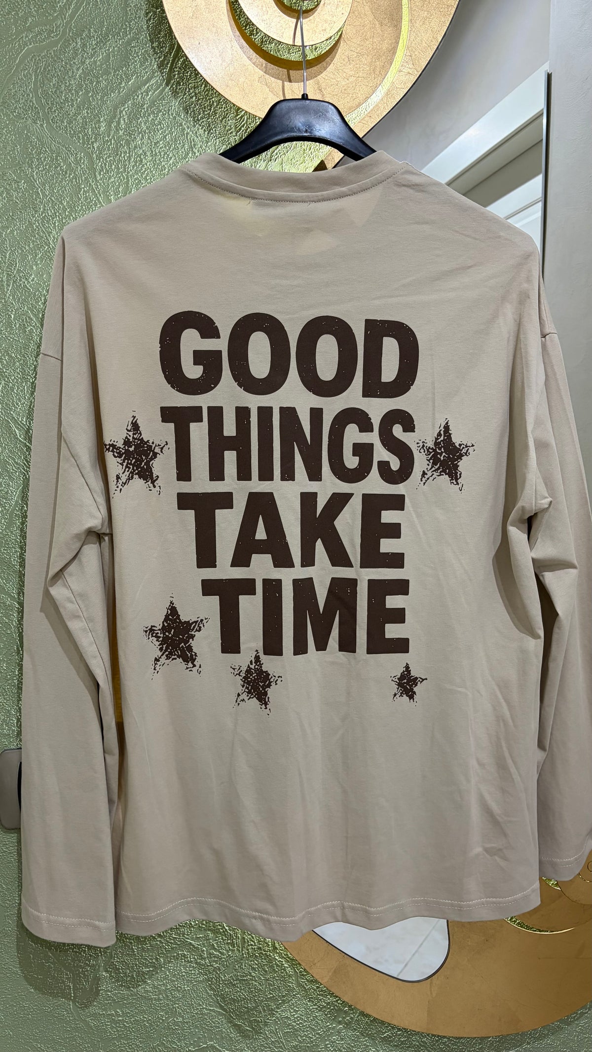 Maglia oversize maniche lunghe Good Things Take Time - foto 8
