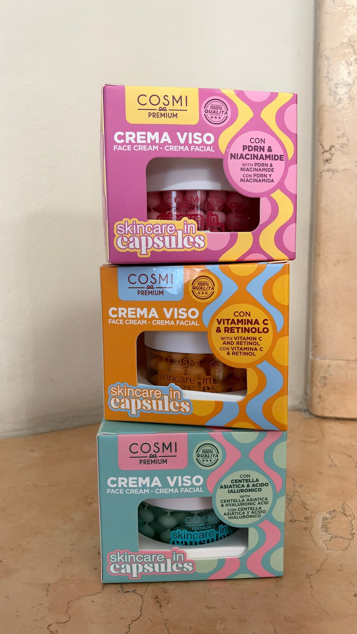 Creme viso Skincare in Capsules Cosmi Premium: PDRN, Vitamina C, Centella