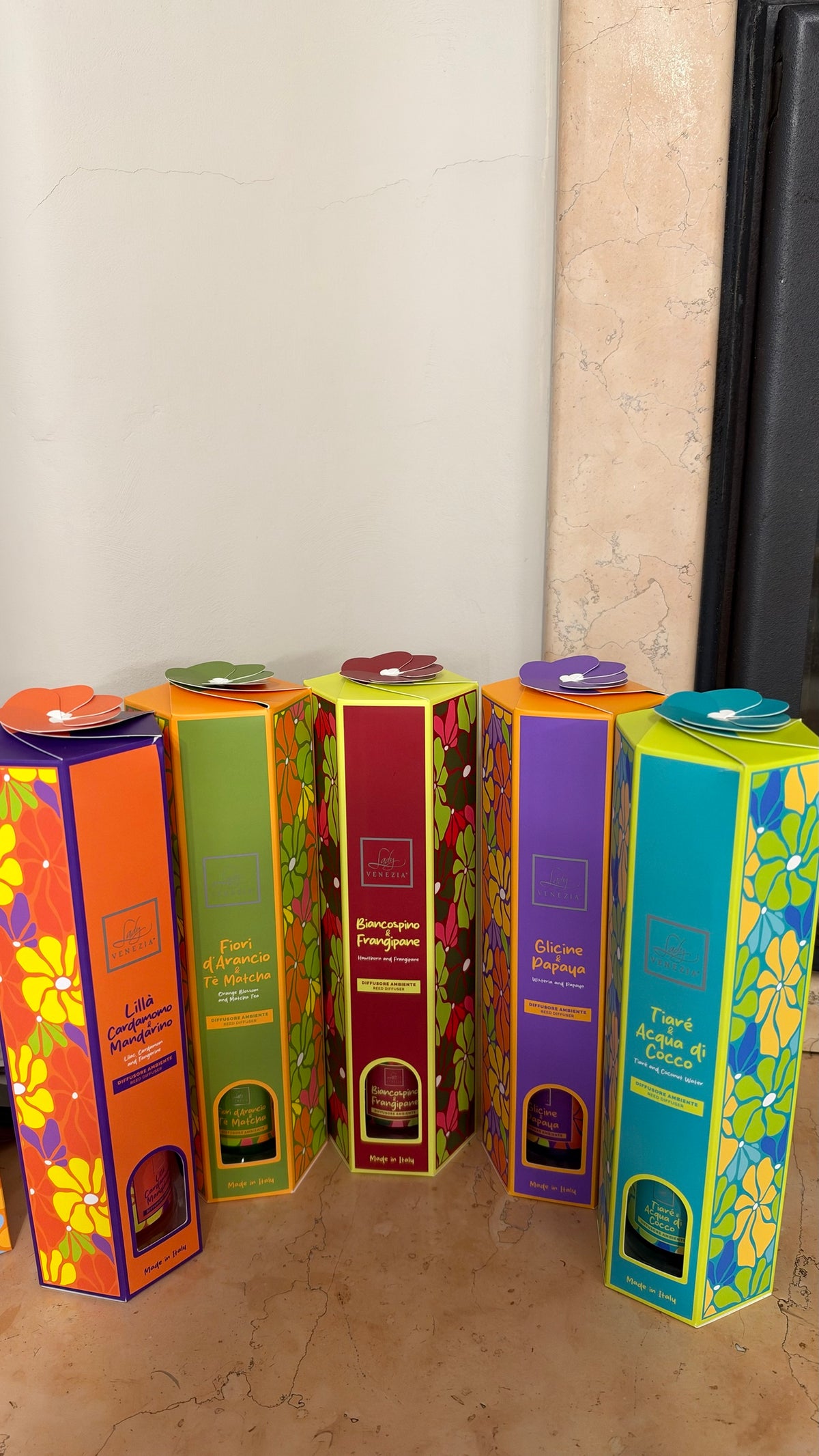Diffusori ambiente Bloom Lady Venezia, confezione regalo a fiori
